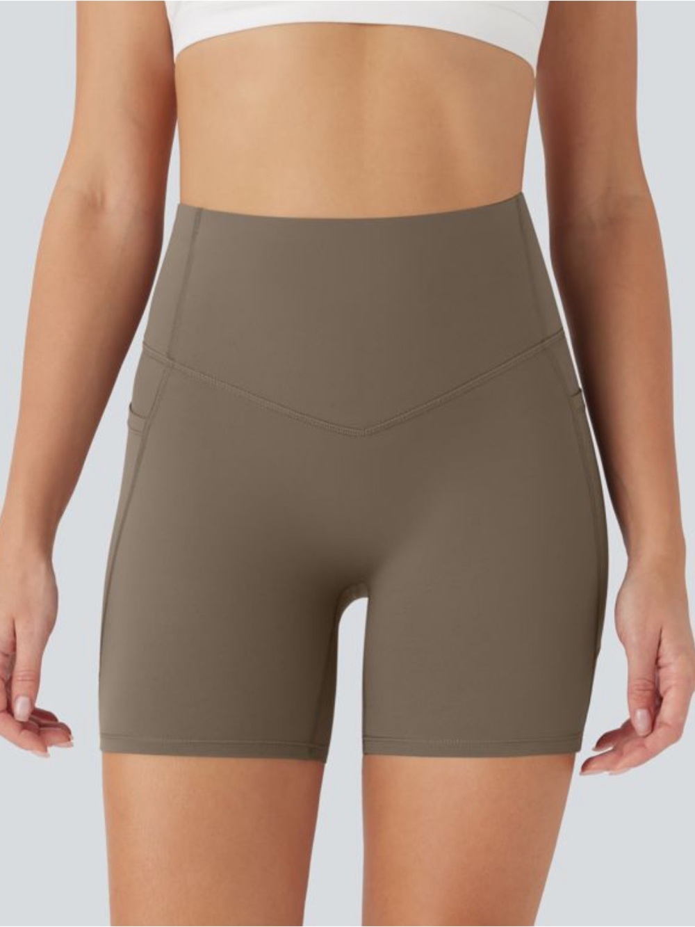 New Halara UltraSculpt High Waisted Butt Lifting Tummy Control Pocket Shorts